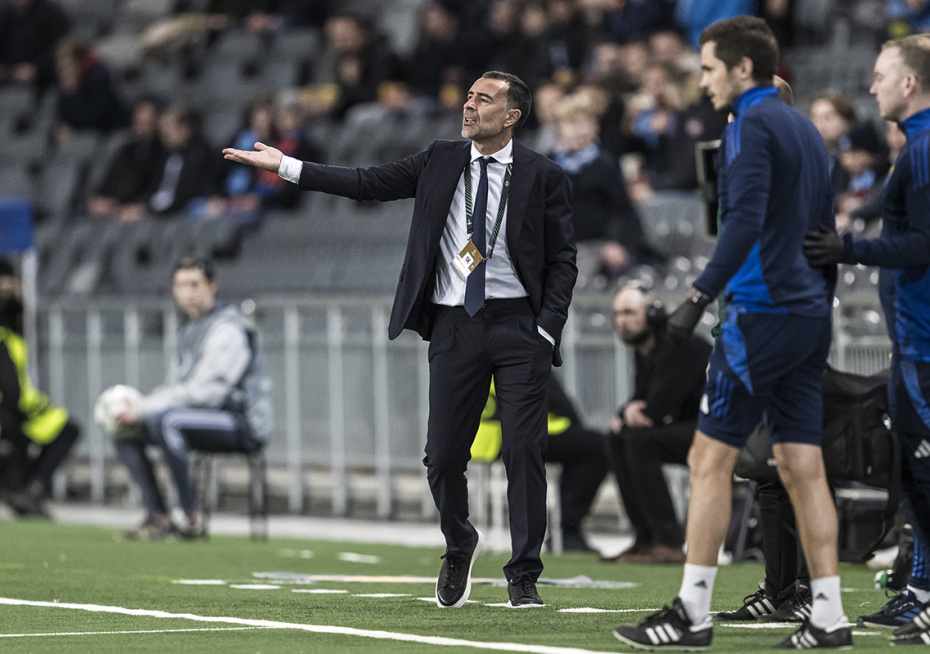 Хуан Карлос Карседо во время футбольного матча Лиги конференций УЕФА между «Дьюргерденом» и «Пафосом»