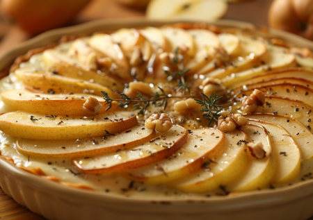 Камамбер с грушей в слоеном тесте: нежный пирог за 25 минут!