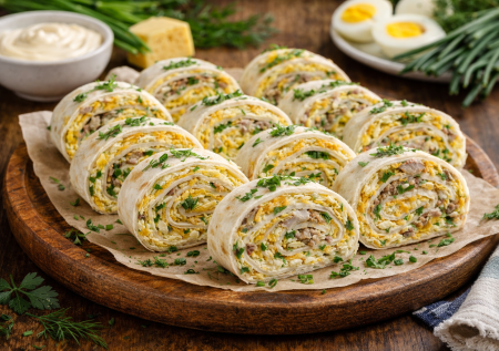 Рулет из лаваша «Мимоза» — простая и вкусная закуска: готовлю, когда салаты надоели