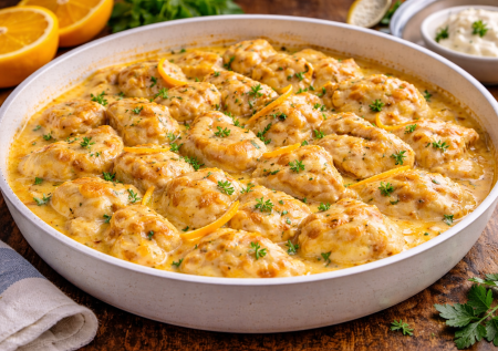 Если вы приготовите курочку так, то все попадают: апельсиново-сливочная заливка — это чудо