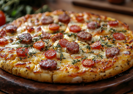 Вместо ужина готовлю картофельную пиццу: можно запечь в духовке или сделать на сковороде на плите