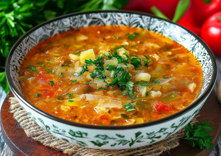 Чехословацкие щи — сюрприз для гурмана: густые, ароматные и с пикантной ноткой паприки