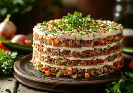 Забудьте о сложных закусках. Печёночный торт «Минутка» — готовится быстро, съедается мгновенно