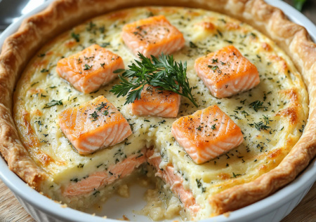 Эту вкуснятину ела в Хельсинки! Запеканка-пирог с горбушей и укропом — ароматное облако с  золотистой корочкой