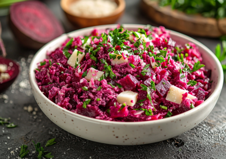 Нежнее и проще винегрета: свекольный салат из трех ингредиентов и с чесночной заправкой