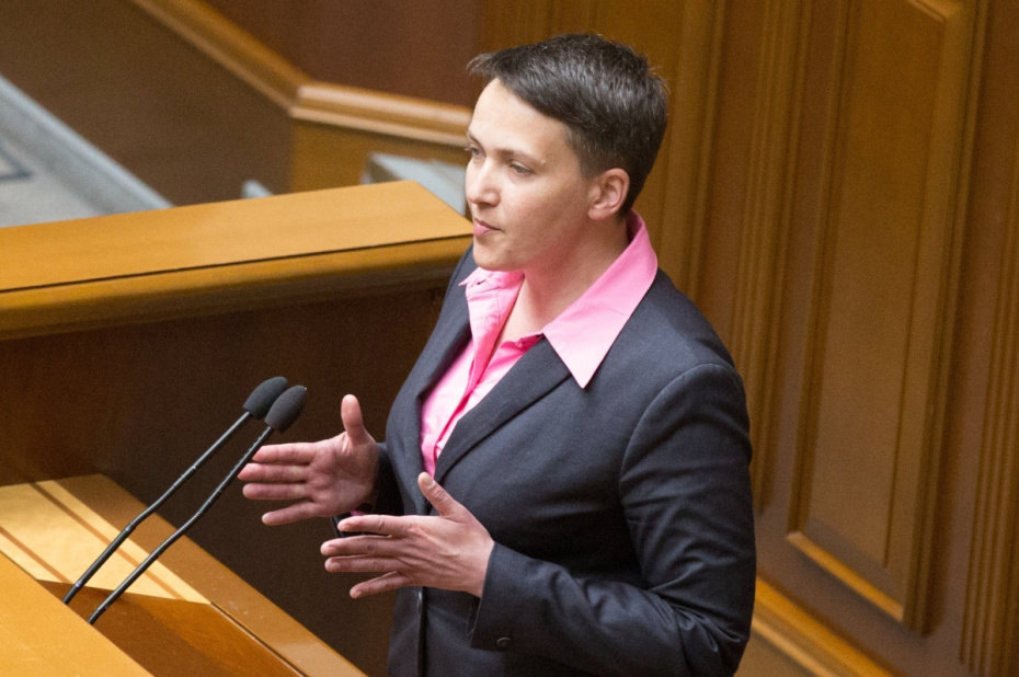 Депутат Верховной рады Украины Надежда Савченко выступает на заседании Верховной рады Украины, 2019 год