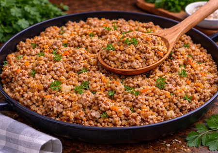 Гречку не любят из-за сухости? Попробуйте по-купечески в одной сковороде — такую будут просить готовить постоянно