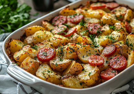 Горячее на каждый день: беру картошку, хвостик любой колбасы — и семья сыта до отвала