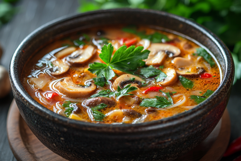 Том-ям с шампиньонами за 20 минут: секрет баланса остроты и нежности