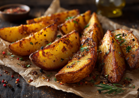 Хрустящий картофель с куркумой и паприкой: секрет идеальной корочки!