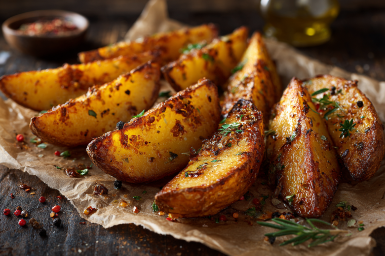 Хрустящий картофель с куркумой и паприкой