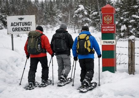 Авантюристы из ФРГ забрели на снегоступах через границу РФ: что им грозит?