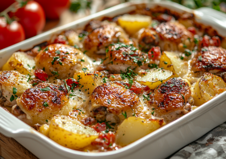 Ужин как на костре: картошка с курицей гриль и чесночным соусом. Готовим дома вкусно и просто