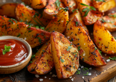 Простой рецепт картошки по-деревенски в духовке с паприкой и чесноком