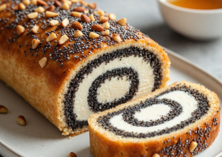 Сложные рецепты не для меня. Кручу рулет по-австрийски с творогом и маком — сладость и нежность в каждой спирали