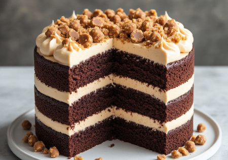 Перестала печь «Птичье молоко»! Готовлю торт «Миллионер» — слои шоколадного бисквита, карамельного крема и хрустящего пралине