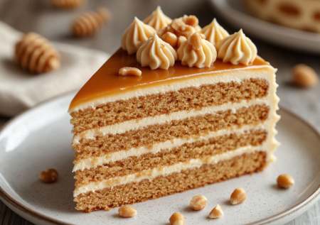 Медовик «Сказка»: коржи как пух и крем из вареной сгущенки. Тает во рту и сводит с ума с первого кусочка