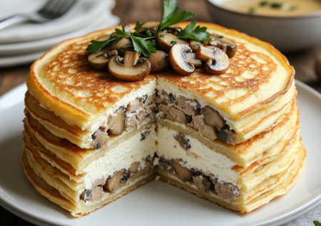 Никаких больше покупных салатов. Блинный торт с рыбой и сыром — закуска для особого случая