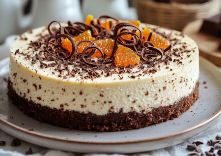 Рецепт для тех, у кого нет духовки: чизкейк с апельсиновой цедрой и шоколадной крошкой