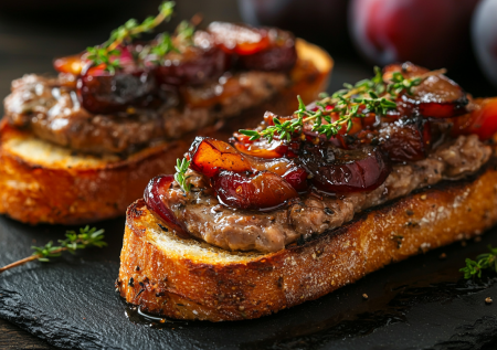 Забудьте о простом паштете! Готовлю с карамелизированным луком в меде и жареной сливой. Вкус — потрясающий!