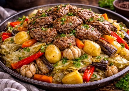 Накрываю целыми листьями и тушу: басма — узбекская фантастика в казане. Просто уложить слоями и забыть