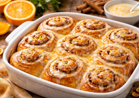 Зимние булочки с апельсином: мягкие и плюшевые, с ароматной заливкой