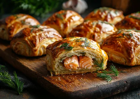 Пеку расстегаи с семгой — моя праздничная выпечка на Крещение!