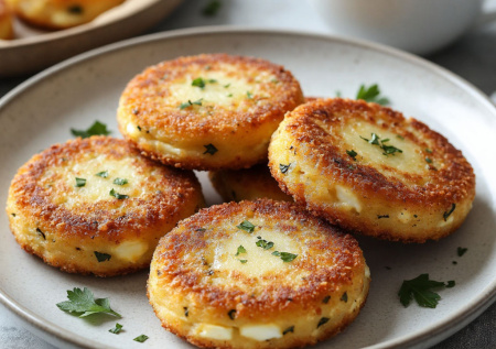 Натрите картофель с сыром и чесноком: печеные котлетки в духовке — хрустящие и ароматные, идеально с утренним кофе