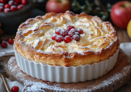 Заливаю яблоки творожным кремом — через 35 минут в духовке запеканка «Яблочный чизкейк», бархатистая и сытная