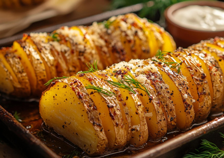 Дерзко и сладко: картошка по-деревенски с горчицей и медом