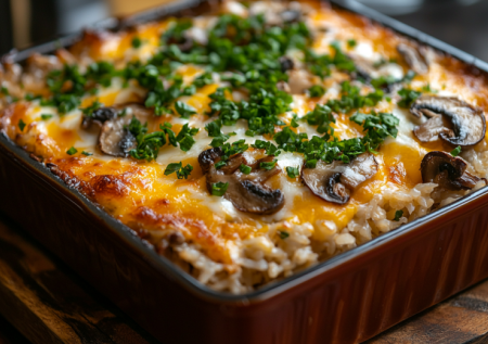 Рисовая запеканка — вчерашний день. Делаю «генеральскую» с грибами и сыром — хрустящая корочка и нежная сердцевина