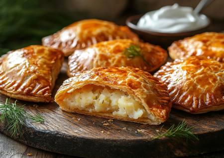 Картофельные пирожки‑скороспелки: сытный обед за считанные минуты