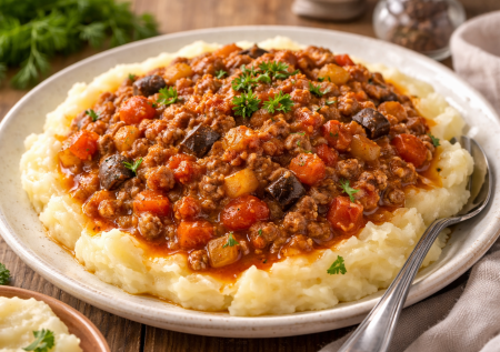 Подлива с фаршем «Овощной бархат»: готовлю к рису, пюре и макаронам