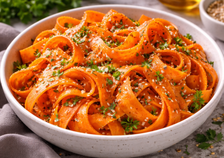 Беру овощечистку и делаю морковный салат лентами: трендовый рецепт с классной заправкой