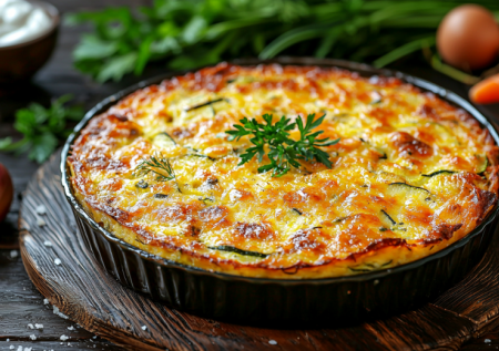 Натрите картофель и кабачок: запекаю в форме под сметанной заливкой — нежная запеканка для легкого вечера