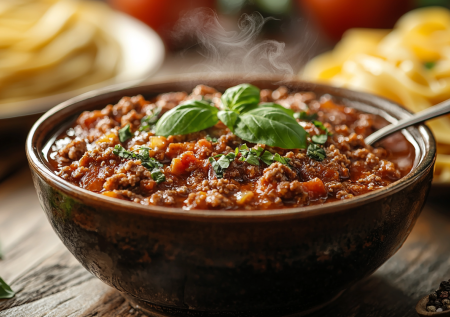 Готовим мясной соус по-итальянски: густой, ароматный, с ноткой сливок. Идеален для пасты, лазаньи или просто с хлебом