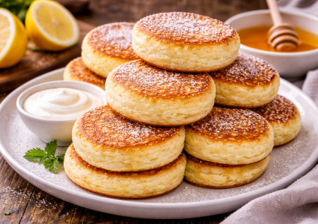 Пышные оладьи без яиц — готовлю на кефире, и они не опадают