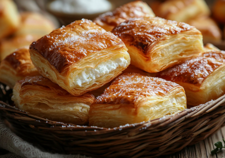 Ленивые булочки с творогом: целая гора домашних слоек из 4 ингредиентов