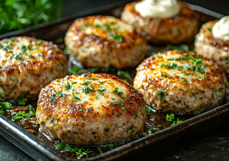 Необычные куриные котлеты из обычных продуктов: запекаем с шапочкой для сочности