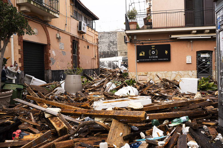 Последствия урагана «Гарри» в Италии