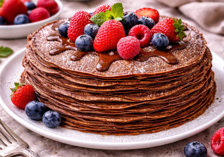 В кефир бросаю соду и какао: обалденные шоколадные блины на завтрак, на Масленицу и просто так