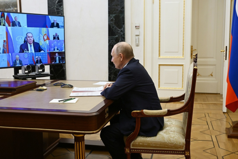 Совещание с постоянными членами Совета безопасности (в режиме видеоконференции)