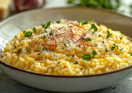 Готовим ризотто по-милански с шафраном: рецепт элегантной простоты. Золотистое, кремовое, с пармезаном — вкус Италии дома