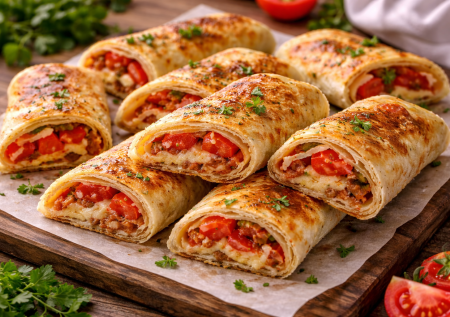 Пачка бекона и помидор: вкуснейшие лавашные конвертики на завтрак и перекус