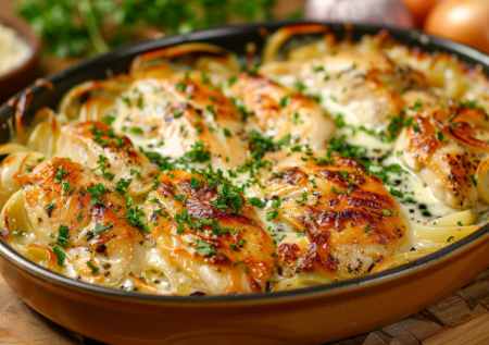 Беру картошку, куриное филе и сметану — запекаю слоями под сыром. Сытный ужин для всей семьи за час