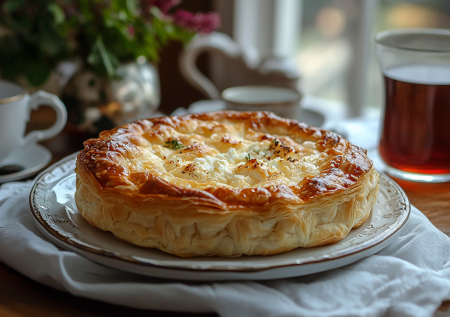 Пышная баница — болгарский пирог из теста фило с сыром и творогом: по-домашнему вкусная выпечка