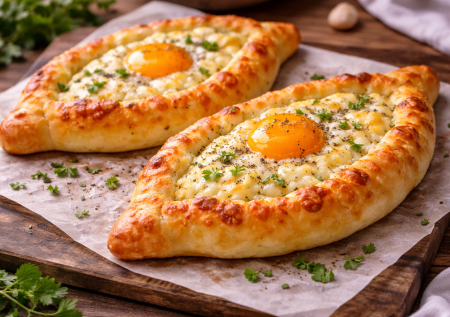 Хачапури из пачки творога: сырный бортик, желток и простота приготовления