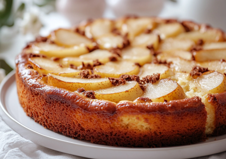 Начинки больше, чем теста — суперсочный пирог с грушами и шоколадом: готовим на заливном тесте