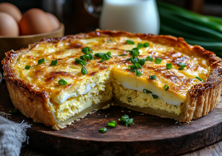 Пачка теста, 2 яйца, горсть зеленого лука — и в духовку. Пирог «Бабушкин» — уютно, сытно, по-домашнему