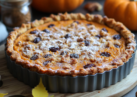 Чизкейк «Нью-Йорк» стал банальностью. Делаю «Пряную тыкву» — основа из песочного теста, нежная тыквенная начинка и крошка из орехов